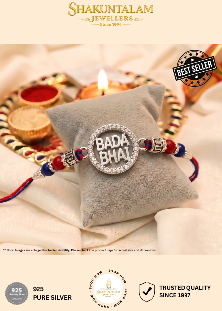 Silver Rakhi 925 Bada Bhai