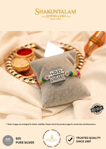 Silver 925 Rakhi Om Namah Shivya