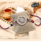 Silver Rakhi 925 Radhe Radhe